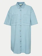 Sukienki - Roxy Sukienka jeansowa Pacific Night ERJDD03005 Niebieski Relaxed Fit - miniaturka - grafika 1