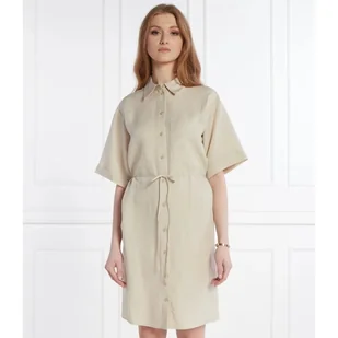 Calvin Klein Sukienka z dodatkiem lnu - Sukienki - miniaturka - grafika 1