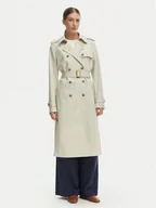 Płaszcze damskie - Tommy Hilfiger Trencz WW0WW48873 Beżowy Slim Fit - miniaturka - grafika 1