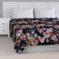 Narzuty - Dekoria Narzuta pikowana w pasy wielobarwne kwiaty na ciemnym tle 100 x 160cm Gardenia 836-161-02 - miniaturka - grafika 1