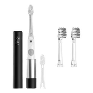 Szczoteczka soniczna IONICKISS Ionpa Travel Czarny + Końcówka szczoteczki IONICKISS 145425 Przezroczysty (2 sztuki) - Końcówki do szczoteczek elektrycznych - miniaturka - grafika 1