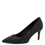 Czółenka - Tamaris Damskie czółenka 1-22468-45, czarne, rozmiar 38 EU, black uni, 38 EU - miniaturka - grafika 1