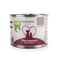 Mokra karma dla psów - Herrmanns Manufaktur Kreativ Mix Kaninchen Pur - 100% królik 200 g - karma dla zwierząt - miniaturka - grafika 1