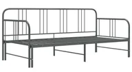 Łóżka - Szare rozkładane metalowe łózko 90x200 cm F4-Z35 - miniaturka - grafika 1
