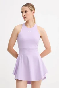 adidas Performance sukienka sportowa GAMESET kolor fioletowy mini rozkloszowana JW2980 - Sukienki - miniaturka - grafika 1