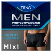 Bielizna lecznicza - Tena Men Protective Boxer, wielorazowe bokserki na lekkie nietrzymanie moczu, czarne, rozmiar M, 1 sztuka - miniaturka - grafika 1