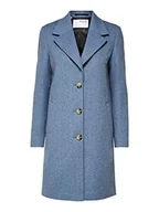 Płaszcze damskie - SELECTED FEMME Płaszcz damski z mieszanki wełny, Stonewash, 42 - miniaturka - grafika 1