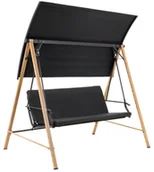 Huśtawki - Szara huśtawka ogrodowa 3 - osobowa R0-Z72 - miniaturka - grafika 1