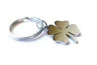 Breloki - Brelok, Przywieszka, Wisiorek - Czterolistna Koniczyna - Stal Nierdzewna - miniaturka - grafika 1