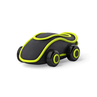 Hey Clay Masa Plastyczna Cyber Auto Żółte - Masy plastyczne - miniaturka - grafika 4