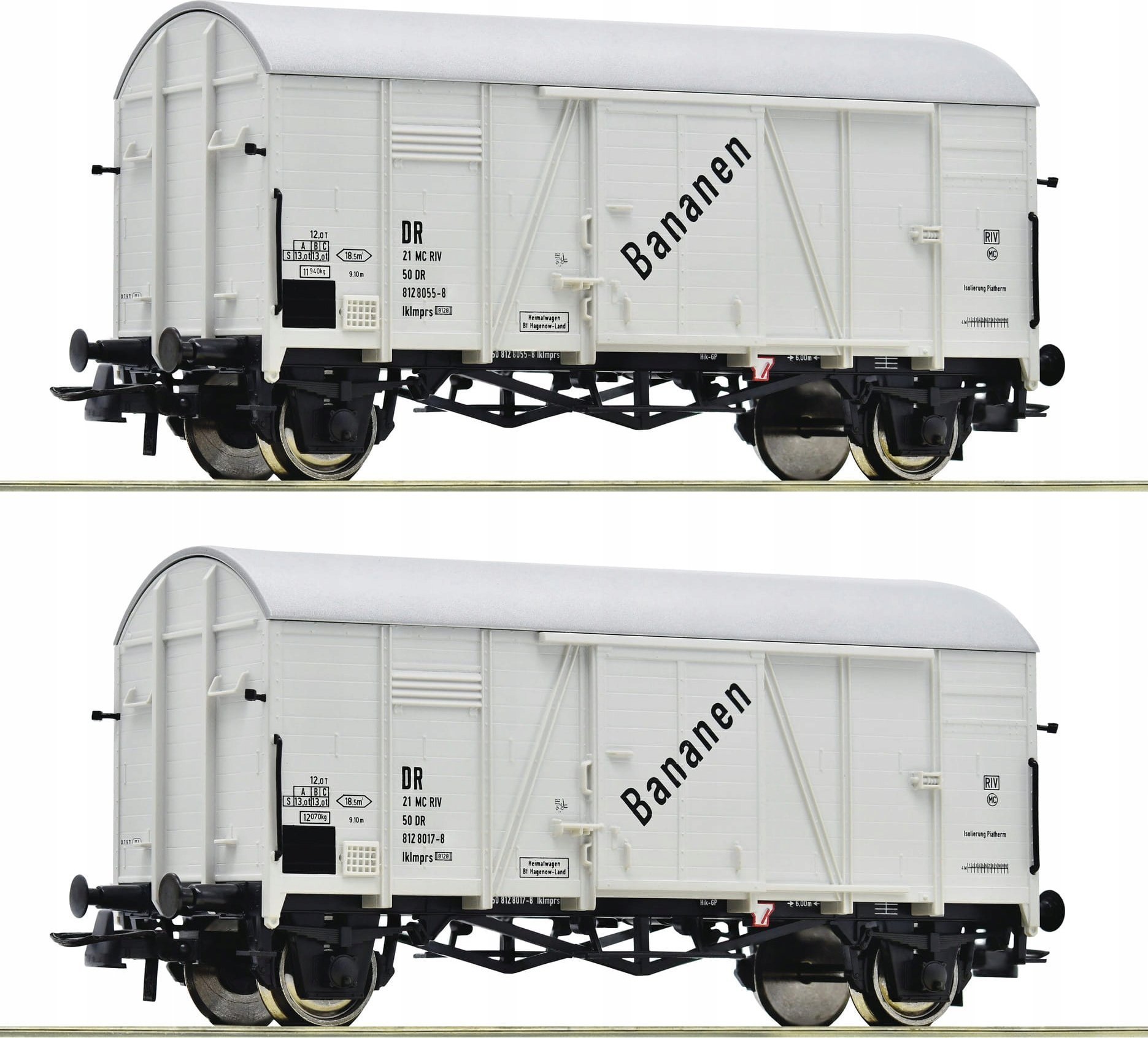 Roco Roco 77027 H0 2er-Set Bananenwagen der DR 77027