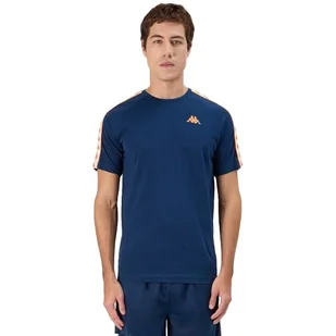 Kappa Coen Slim 222 Band Tee Wygodna i stylowa koszulka techniczna kolor niebieski Dk i pomarańczowy, rozmiar L - Koszulki męskie - miniaturka - grafika 1