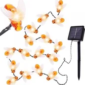 Lampy ogrodowe - Lampki solarne ogrodowe łańcuch pszczółki 4,5m 30LED ciepły - miniaturka - grafika 1