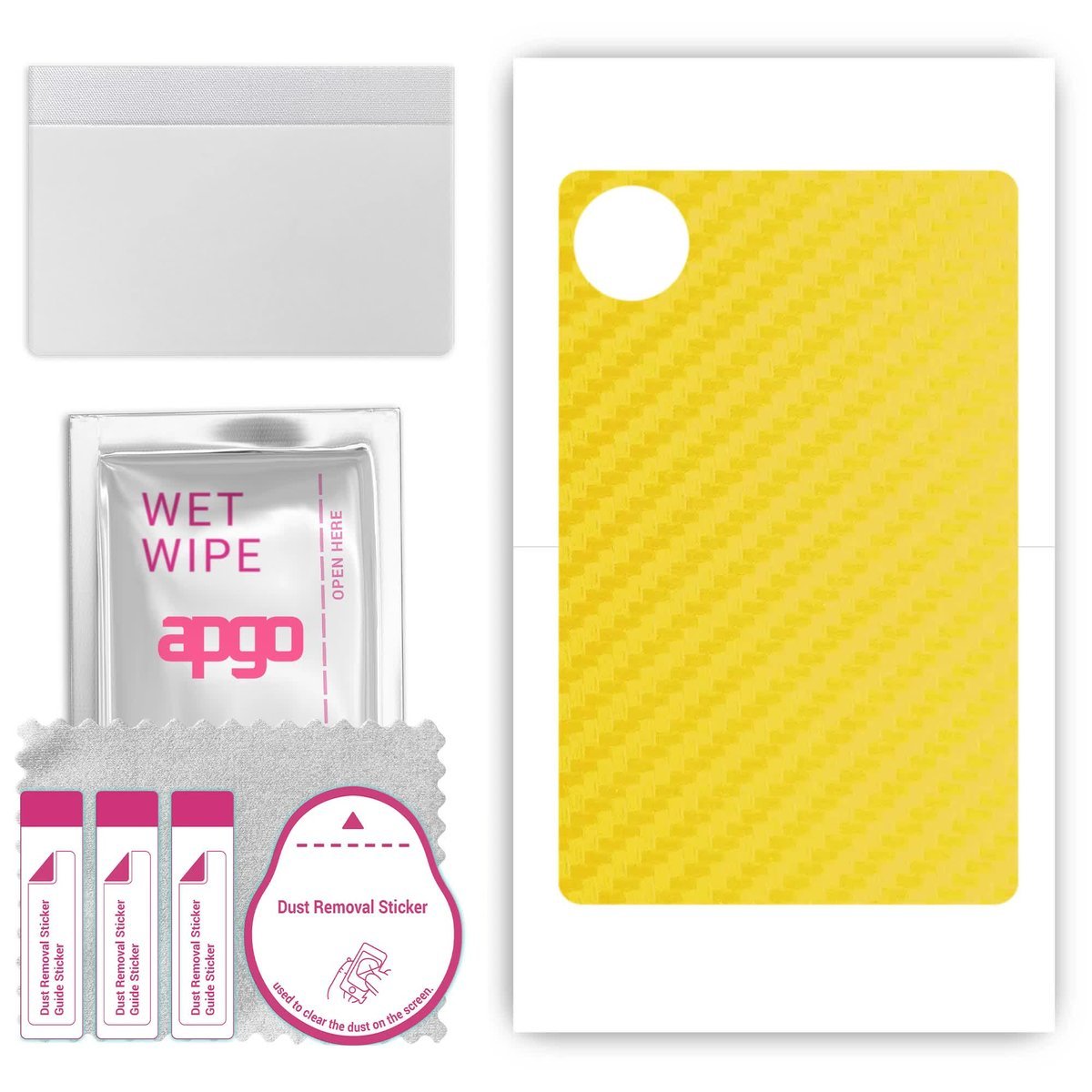 Folia naklejka skórka strukturalna na TYŁ do Honor MagicPad 2 12.3 - Carbon Żółty - apgo SKINS