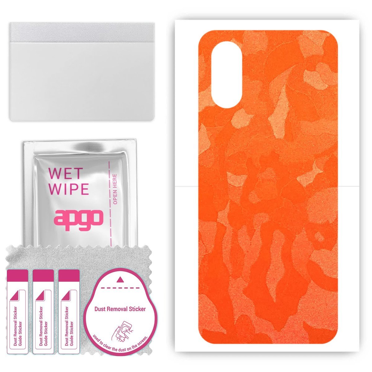 Folia naklejka skórka strukturalna na TYŁ do Sony Xperia 1 VI - Moro Camo Pomarańczowy - apgo SKINS
