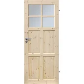 Drzwi wewnętrzne - Skrzydło wewnętrzne CZAPLA FOG 4S 60L sosna pokojowe RADEX - miniaturka - grafika 1