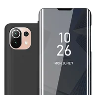Etui i futerały do telefonów - Etui Cadorabo do Xiaomi Mi 11 LITE (4G / 5G) / 11 LITE NE w kolorze TURMALINE BLACK Lustrzane etui ochronne Clear View z funkcją podstawki 360 stopni Etui z klapką Etui z klapką na telefon komórkowy Etui z klapką na książkę - miniaturka - grafika 1