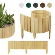 Ogrodzenia - PŁOTEK OGRODOWY, palisada, obrzeże trawnikowe Rollborder 100 x 40 cm Naturalny - miniaturka - grafika 1