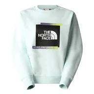 Bluzy sportowe damskie - Bluza The North Face Graphic Crew 0A83FILV51 - niebieska - miniaturka - grafika 1