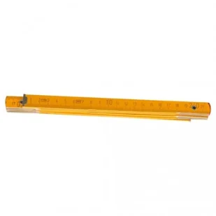 Top Tools Miara Drewniana Składana Okuta Żółta 1M - Poziomice, łaty, miary - miniaturka - grafika 2