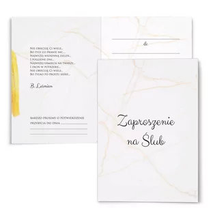 ZAPROSZENIA ŚLUBNE GOTOWE z kopertą ZSM10 - Kartki okolicznościowe i zaproszenia - miniaturka - grafika 1