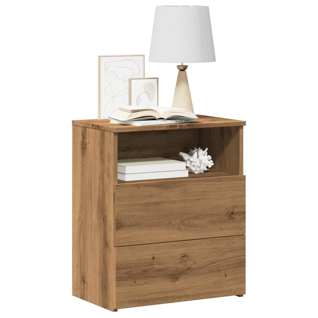 vidaXL Szafki nocne 2 szt. Materiał drewnopochodny dąb rzemieślniczy 50x32x60 cm