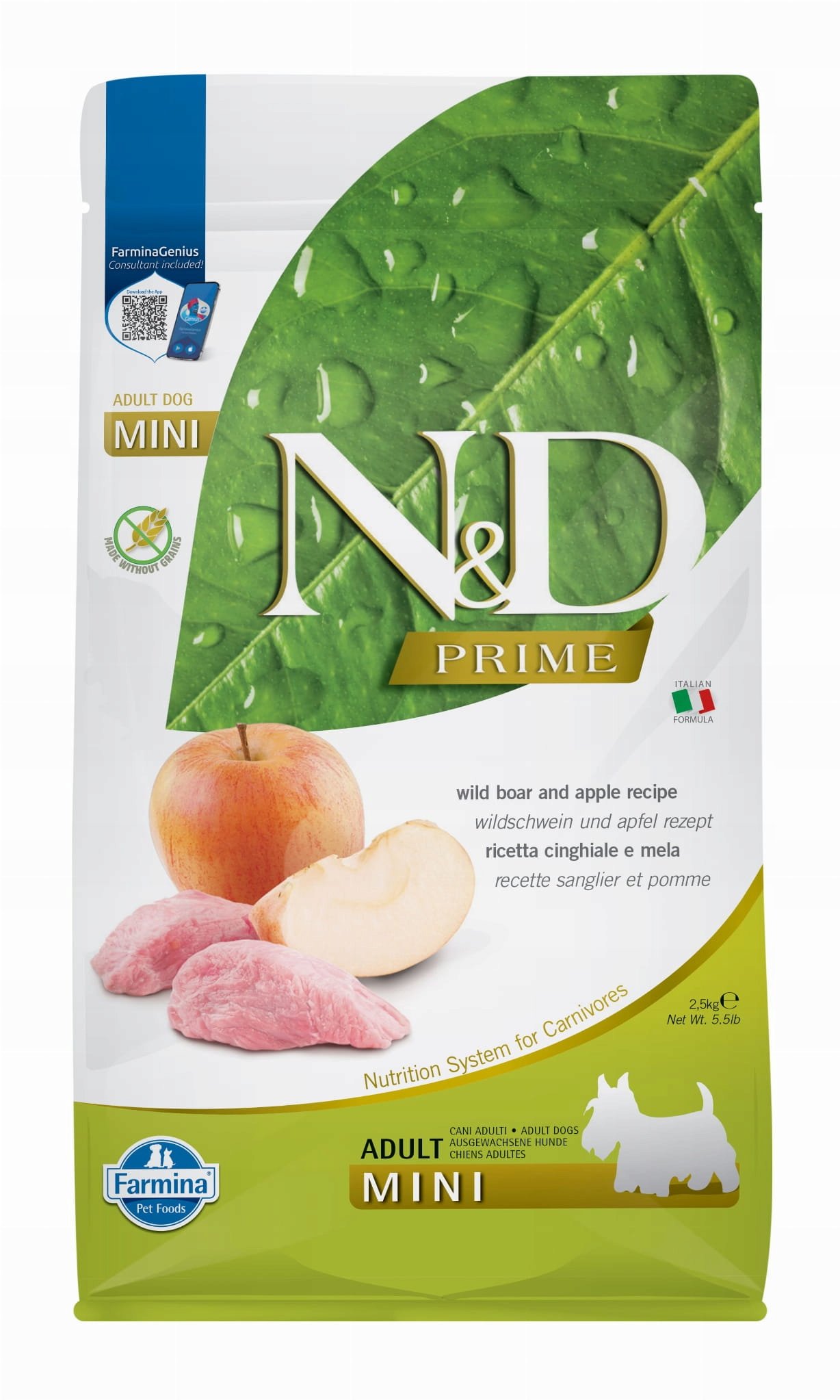 Farmina N&D BOAR&APPLE Adult MINI dog 2,5 kg