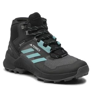 Buty adidas - Terrex Swift R3 Mid Gtx W GORE-TEX HP8712 Cblack/Minton/Grefiv - Buty trekkingowe damskie - miniaturka - grafika 1