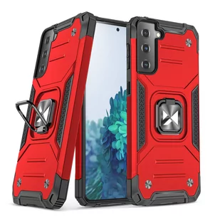 Wozinsky Ring Armor pancerne hybrydowe etui pokrowiec + magnetyczny uchwyt Samsung Galaxy S22 czerwony - Etui i futerały do telefonów - miniaturka - grafika 1