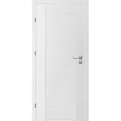 Drzwi wewnętrzne - Skrzydło drzwiowe 70L pełne biały tago + podcięcie wentylacyjne + zamek blokada lewe - miniaturka - grafika 1