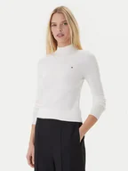 Swetry damskie - Tommy Hilfiger Sweter WW0WW47462 Écru Regular Fit - miniaturka - grafika 1