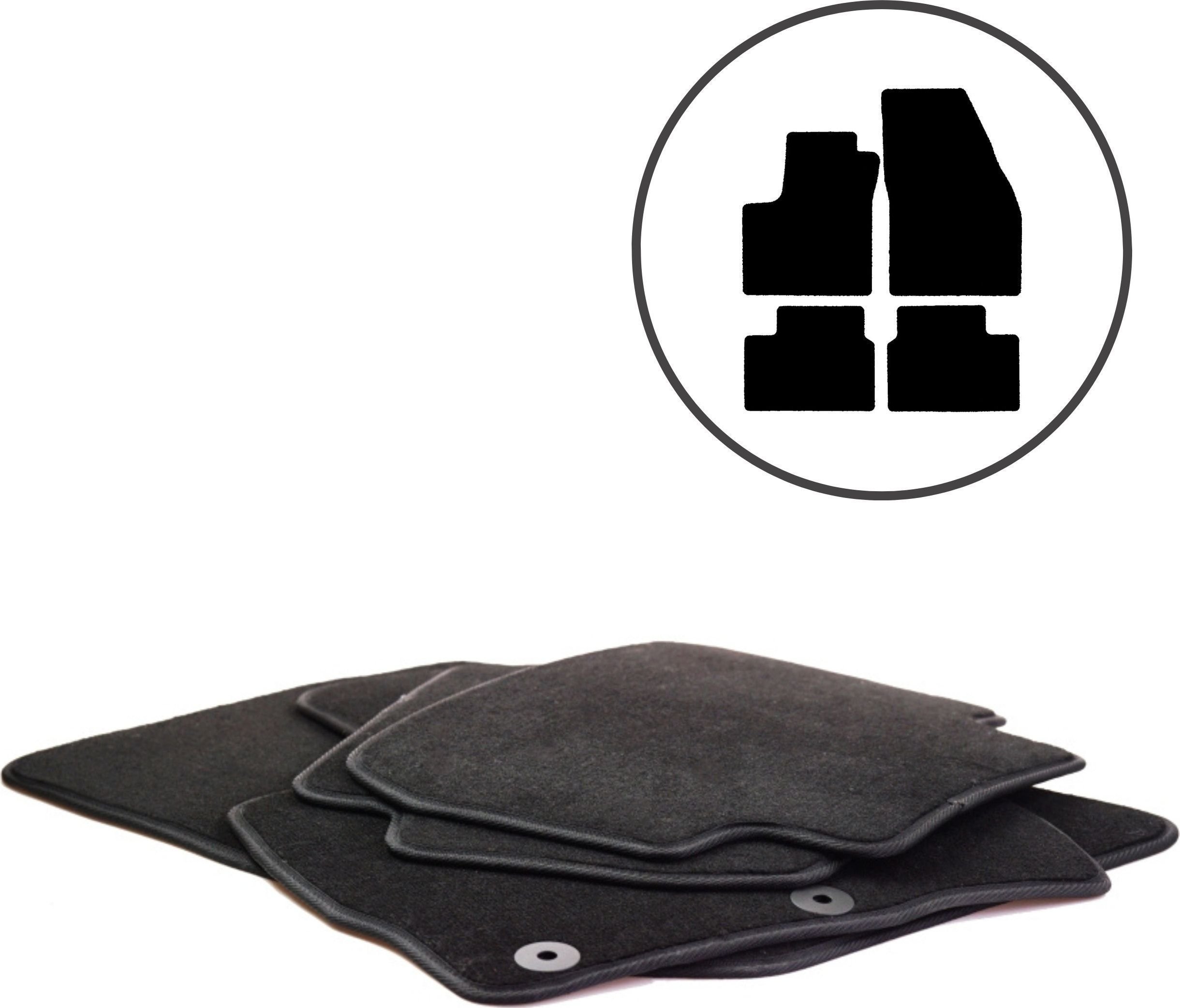 Dikel Dywaniki samochodowe welurowe 4szt. Opel Meriva II