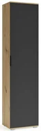 Meble do przedpokoju - Szafa wąska dąb artisan + antracyt P8-D68 - miniaturka - grafika 1