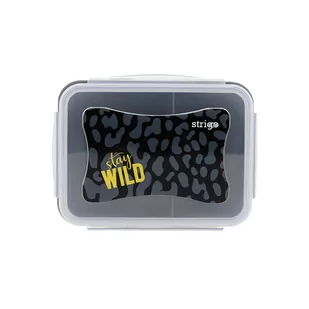 Śniadaniówka STRIGO Strigo Stay Wild czarna - Lunch boxy - miniaturka - grafika 1