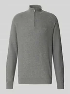 Swetry męskie - Sweter z dzianiny z kołnierzem - miniaturka - grafika 1