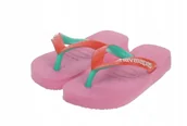 Klapki i japonki damskie - Havaianas Różowe Klapki Dziecięce Wsuwane Gumowe 23-24 Jwf - miniaturka - grafika 1