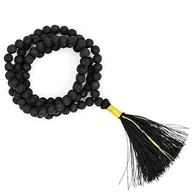 Wróżbiarstwo i radiestezja - Mala - lawa czarna (108 korali 6mm - jakość AA) + woreczek - miniaturka - grafika 1