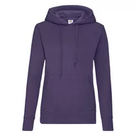 Bluzy damskie - Bluza damska z kapturem Hooded Sweat Fruit of the Loom - Fioletowy XS - miniaturka - grafika 1