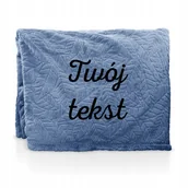 Koce - KOC z HAFTEM DUŻY 160 x 200 MIKROFIBRA DOWOLNY TEKST na prezent - miniaturka - grafika 1