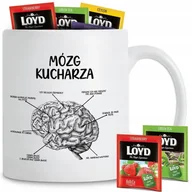 Kubki - Kubek Z Nadrukiem PREZENT DLA KUCHARZA MÓZG Biały - miniaturka - grafika 1