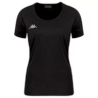 Koszulki i topy damskie - Kappa Kappa Damski T-shirt Fania Techniczny, czarny, 12Y 304TP50_913_12Y - miniaturka - grafika 1
