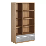 Regały - Regał PLANO PN-03 dąb nash/mitu grey/biały - miniaturka - grafika 1
