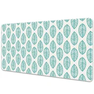 Podkładki na biurko - Mata z nadrukiem na biurko Zielone liście 90x45 cm - miniaturka - grafika 1