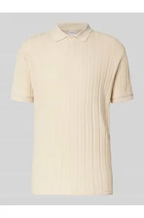 Koszulka polo o kroju slim fit z fakturowanym wzorem model JADEN - Selected Homme - Koszulki męskie - miniaturka - grafika 1