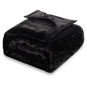 Koce - Koc Yasemin 200 x 220 cm akrylowy jednolity ciepły czarny - miniaturka - grafika 1