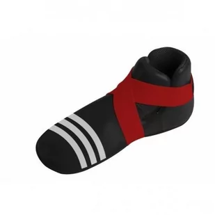 Adidas Super Safety dziecięcy ochraniacz stopy, czarny, S adiBP04_Schwarz/Rot_S - Ochraniacze do sportów walki - miniaturka - grafika 1