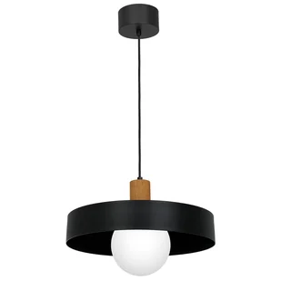 Luminex Canan 4050 lampa wisząca zwis 1x60W E27 czarny/biały/naturalny - Lampy sufitowe - miniaturka - grafika 1