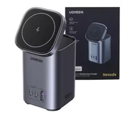 Ładowarki do telefonów - UGREEN GaN 2w1 CD342 Qi 2xUSB-C 1x USB-A 100W (szary) - Kup na Raty - RRSO 0% - miniaturka - grafika 1