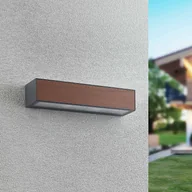 Lampy ogrodowe - Arcchio Miraz kinkiet, wygląd drewna - miniaturka - grafika 1