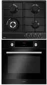 Zestawy AGD - Amica Zestaw AGD do zabudowy Płyta gazowa PGA6111ApB + Piekarnik EB7541DB FINE - miniaturka - grafika 1